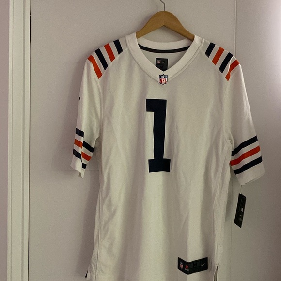 Men's Chicago Bears Justin Fields Nike White NFL- New With Tags - Picture 1 of 3